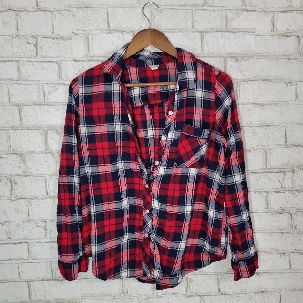 Aerie plaid print button down